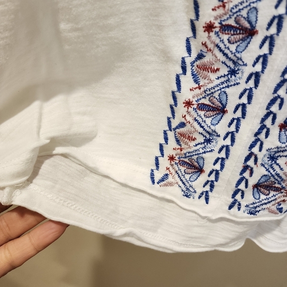 KNOX ROSE white Embroidered boho blouse size L - Picture 4 of 13
